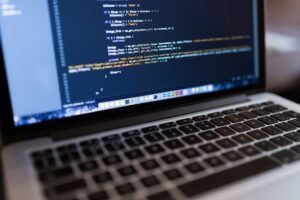 WordPress dashboard showing AI plugin integration on computer screen