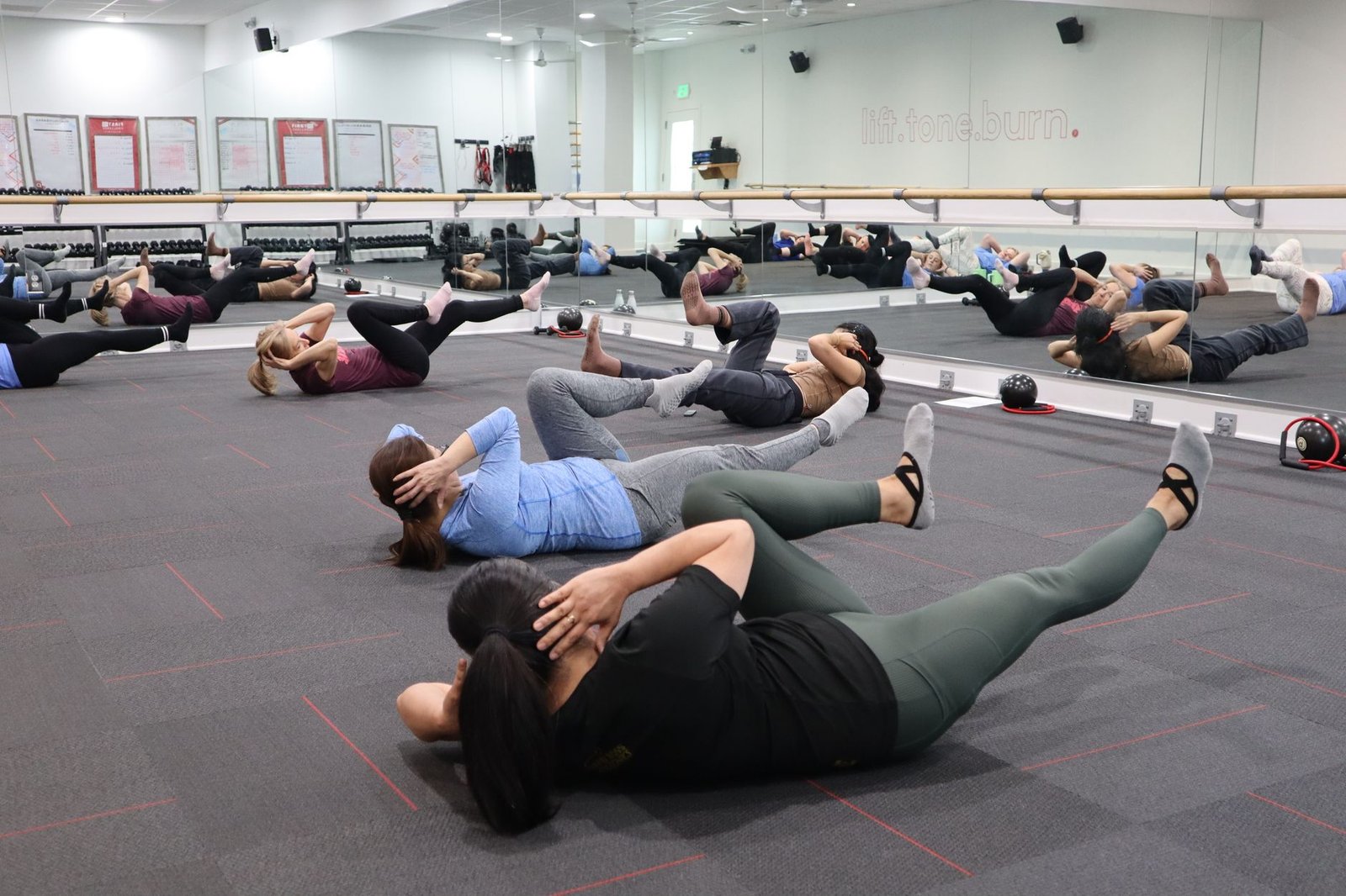 group fitness class workout