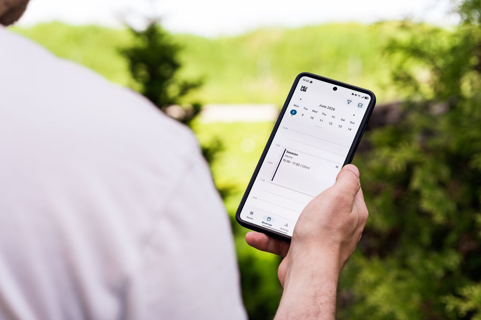 phone fitness app booking schedule